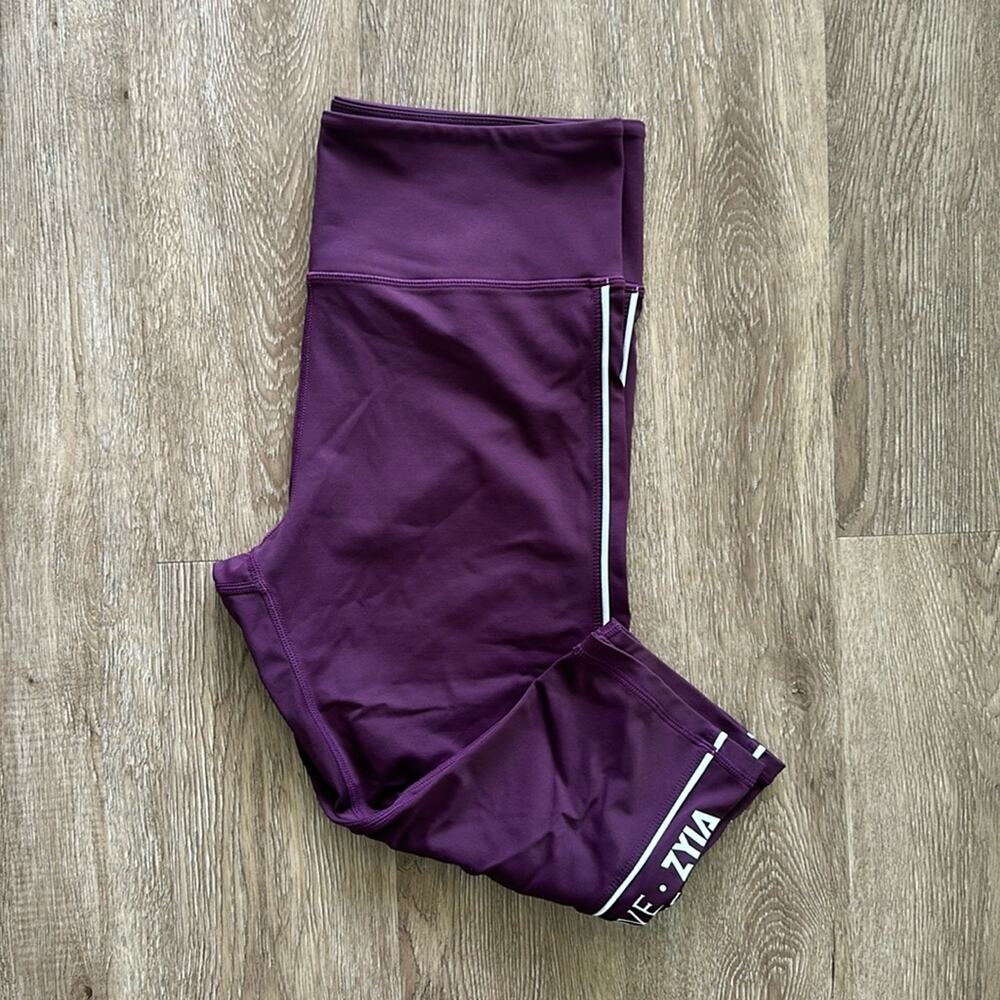 Zyia Active Light‎ N Tight Logo Side 17" Leggings Plum Size 14-16